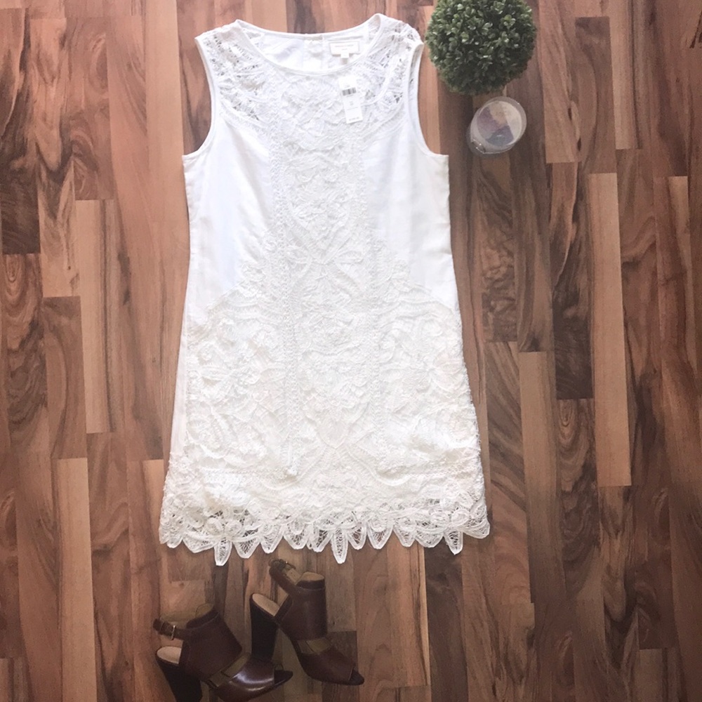 Moulinette Soeurs cream dress from Anthropologie